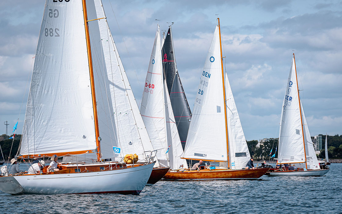 Boats and yachts at the German Classics in Laboe